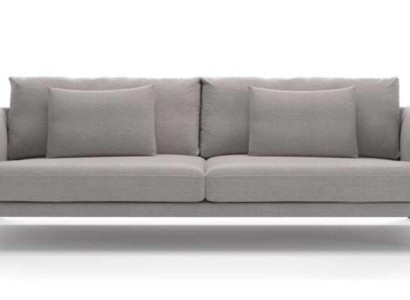 Zweisitzer Luxus Graues Sofa Textilmöbel Wohnzimmer Sofas Couen Moderrn